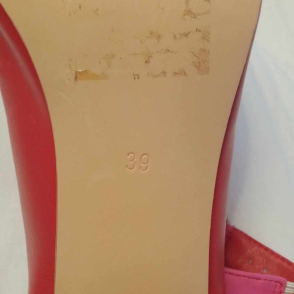 Party Shoes! Sassy red shoes with rainbow heel. I love Billy size 39 - Picture 6 of 8